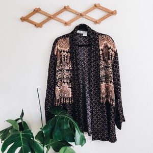 Vintage Urban Bohemian Beaded Long Sleeve Cardigan
